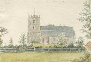 High Offley Kilisesi: sulu boya, 1821