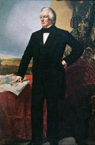 Millard Fillmore (1800-74) (renkli taş) by George Peter Alexander (after) Healy
