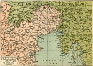 İtalyan Savaş Cephesi Haritası, 1919.