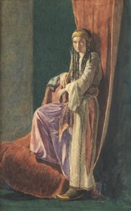 Bir Türk Kızı, 1853 (kağıt üzerinde gövde rengi ile tuvalet)