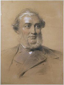 Henry Bence Jones, 1865 (kağıt üzerinde kömür ve tebeşir) by George Richmond