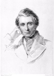 Francis Holl (1815-84) tarafından oyulmuş John Ruskin (1819-1900) portresi by George Richmond
