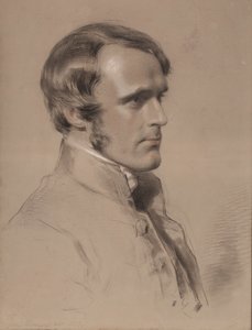 Rev. John Jackson, 1853 (kağıt üzerinde siyah, kırmızı ve beyaz tebeşir)