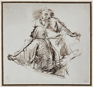 İki Erkek Figürü by George Richmond