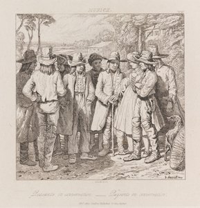 Köylüler Sohbeti, Münih, c.1821 (gravür)