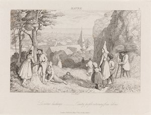 İşçilikten Dönüş, Havre, c.1821 (gravür) by George Robert Lewis