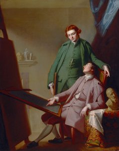 Bir söyleşi (Sanatçının kardeşleri Peter ve James Romney) by George Romney