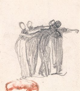 Kucaklaşan Dört Kadından Oluşan Grup by George Romney