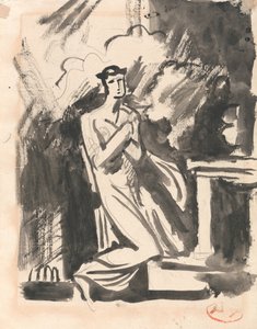 Sunak Üzerinde Diz Çökmüş Iphigenia by George Romney