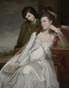 Jane, Gordon Düşesi ve Oğlu George by George Romney
