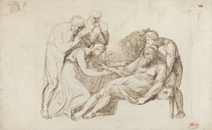 Cordelia tarafından Uyandırılan Lear by George Romney