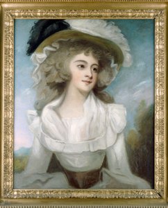 Bayan Tickell (tuval üzerine yağlıboya) by George Romney