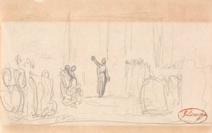 Muhtemelen Bir Peygamberin Önündeki Kalabalık by George Romney