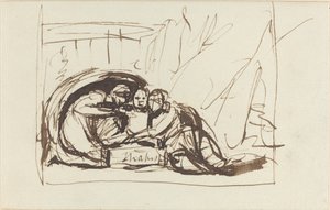 Komedi ve Trajedi Tarafından Beslenen Bebek Shakespeare by George Romney