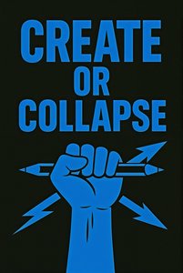 CREATE OR COLLAPSE, 2025 (tuval üzerine akrilik)