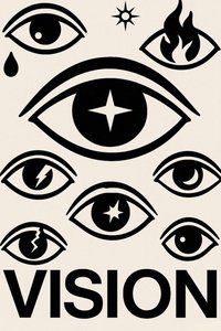 Yarının Gözleri, 2025 (tuval üzerine akrilik) by George Rosaly