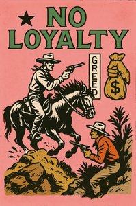 Açgözlülüğün Bedeli, 2025 (tuval üzerine akrilik) by George Rosaly