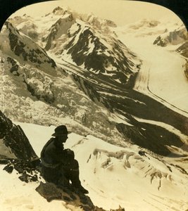 Tasman ve Rudolph Buzulları, Güney Alpler, Yeni Zelanda, c1909.