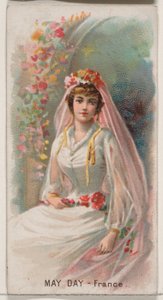 Mayıs Günü, Fransa, Duke marka sigaralar için Holidays N80 serisinden, 1890., 1890.
