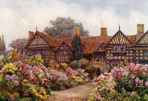 Speke Hall, Lancashire (renkli lito) by George Samuel Elgood