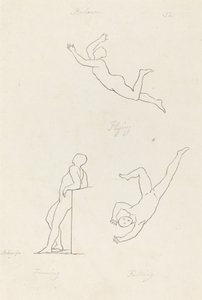 Eğilmek, Uçmak ve Düşmek by George Scharf after John Flaxman