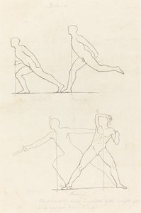 Koşuya Hazırlanmak; Koşma; Dikkat çekici by George Scharf after John Flaxman