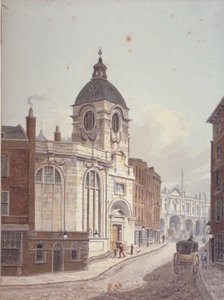 St Benet Fink Kilisesi, Threadneedle Caddesi, Londra Şehri, 1810 by George Shepherd