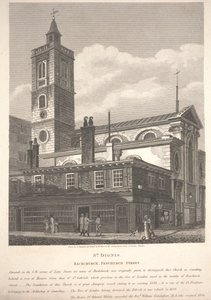 William Wise tarafından oyulmuş St. Dionis, Backchurch, Fenchurch Caddesi by George Shepherd