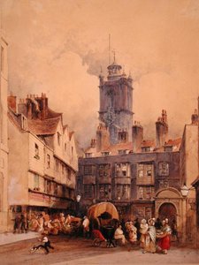 St. Giles, Cripplegate (kağıt üzerine sulu boya) by George Sidney Shepherd