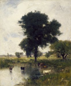 Havuzdaki Sığır (Bir Yaz Manzarası), 1880 by George Snr. Inness