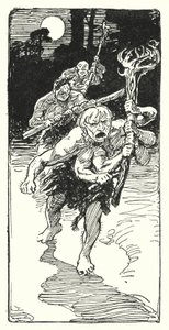 Jason ve Argonotlar: "Uyurken, korkunç adamlar üzerlerine indi" (lito) by George Soper
