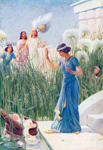 Sazlar Arasındaki Bebek (renkli taş baskı) by George Soper