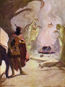 Üç olan ruhları çağırdılar ve ilki silahlı bir baş şeklinde ortaya çıktı. by George Soper