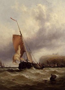Dalgalı Denizde Balıkçı Teknesi by George Stainton