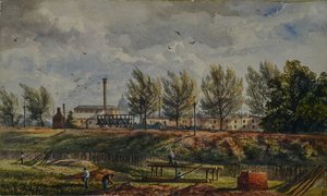 Doğadan bir eskiz olan Kings Cross'ta Great Northern Rail kesimi by George Stewart