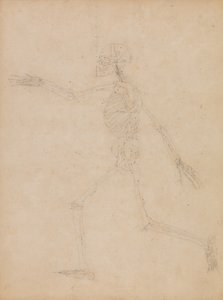 İnsan Vücudunun Yapısının Kaplan ve Bayağı Kümes Hayvanlarınınkiyle Karşılaştırmalı Anatomik İncelemesi:  İnsan İskeleti, Yandan Görünüm by George Stubbs