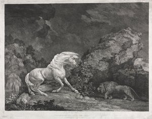 Aslan Tarafından Korkan Bir At, 1777. by George Stubbs
