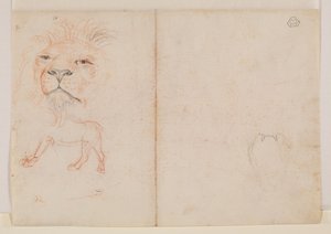 Aslan başı, verso, 18. veya 19. yüzyıl by George Stubbs
