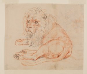 Dinlenme aslan, recto, 18. veya 19. yüzyıl by George Stubbs