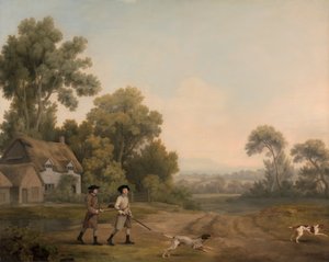 İki Bey Ateşe Gidiyor, İki Beyefendi Ateş Ediyor, 1768. by George Stubbs
