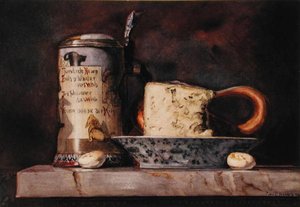 Peynir ve Stein ile natürmort by George Thompson Hobbs