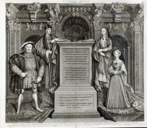 Familia Regia veya Henry VIII Ailesi, 1742 by George Vertue