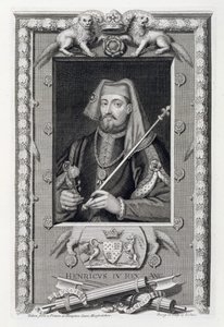 Henry IV (1367-1413) 1399'dan itibaren İngiltere Kralı, Hampton Court'ta sanatçı tarafından oyulmuş bir tablodan sonra by George Vertue