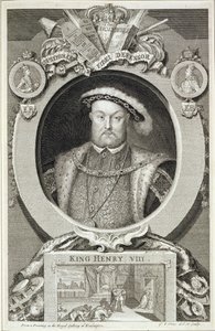 Henry VIII (1491-1547), Kensington'daki Kraliyet Galerisi'ndeki bir tablodan sonra by George Vertue
