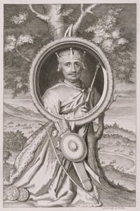 William II 'Rufus' (c.1056-1100) 1087'den İngiltere Kralı, sanatçı tarafından oyulmuş (gravür)