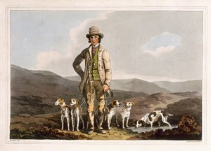 The Dog Breaker, Robert Havell the Elder tarafından kazınmış, 1814 yılında Robinson ve Son, Leeds tarafından yayınlanmıştır. by George Walker