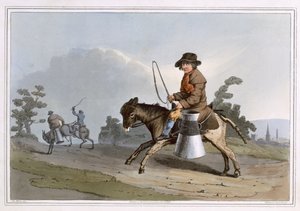 The Milk Boy, Robert Havell the Elder tarafından kazınmış, 1814 yılında Robinson ve Son, Leeds tarafından yayınlanmıştır. by George Walker