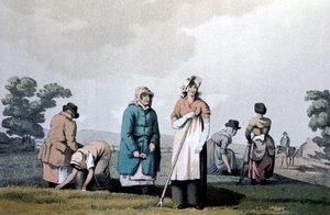 Lowkers - mısır ayıklayan kadınlar, 1814 by George Walker of Seacroft