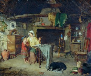 Ettrick. Çoban Çocuk İlk izlenimlerini annesinden alıyor, 1858 by George Washington Brownlow
