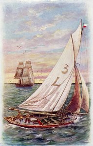 Bir pilot tekne (renkli lito) by George Washington Lambert